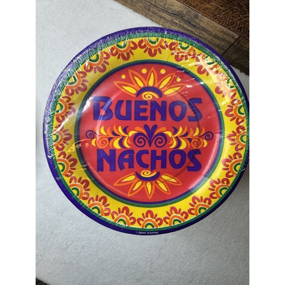 Pam Marker Buenos Nachos Fiesta Paper 7" Plates Lot Cinco De Mayo